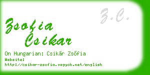 zsofia csikar business card