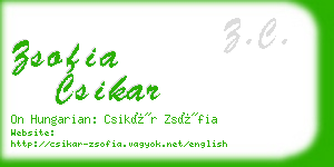 zsofia csikar business card